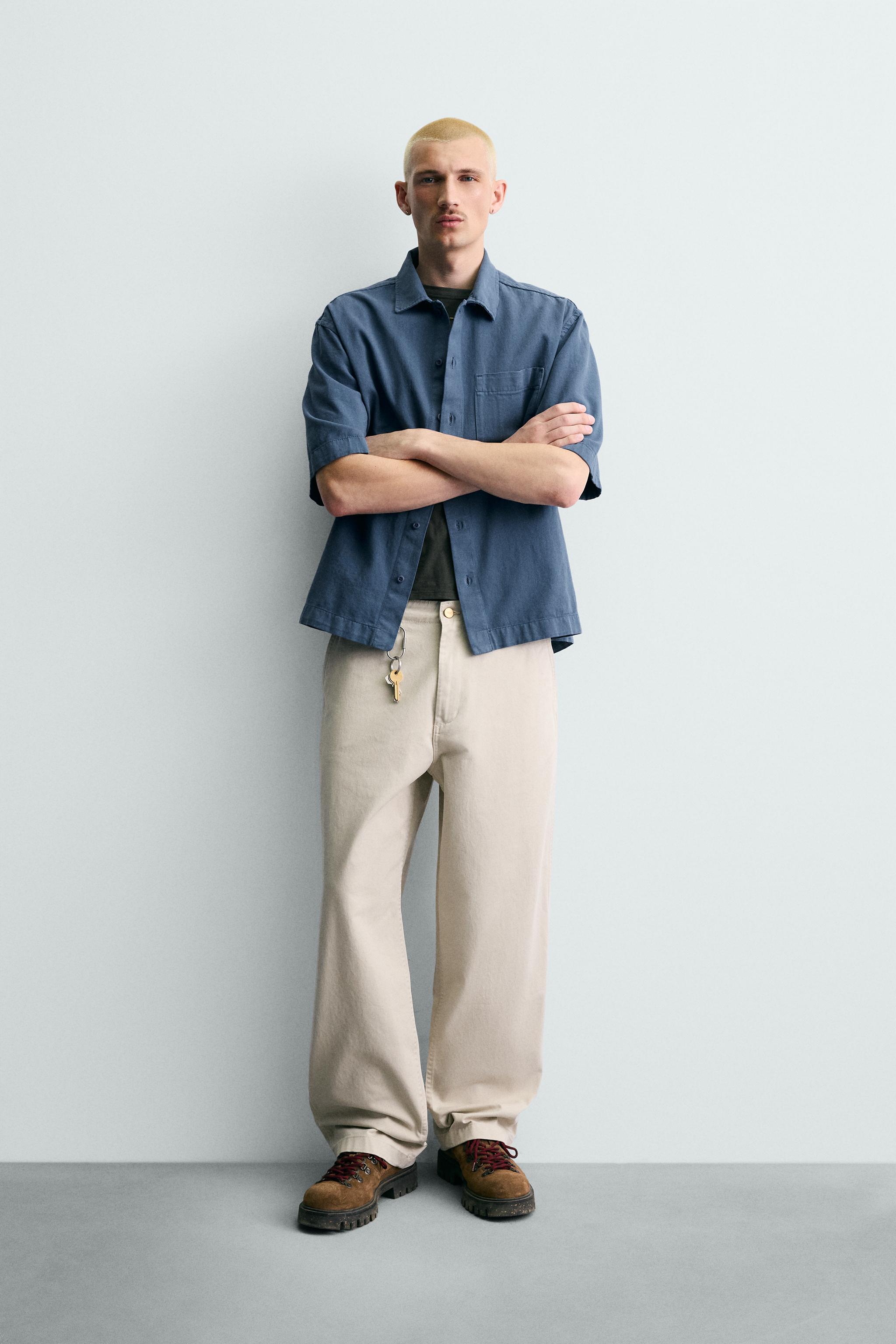 EMBROIDERED TEXTURED OVERSHIRT
